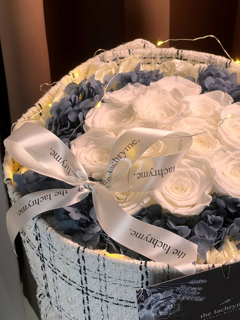 Million Roses in White | 12 Premium Roses | Round Blooms in Deluxe