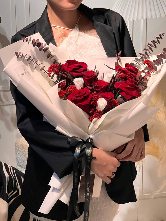 Wine Red | Preserved Blooms | Deluxe