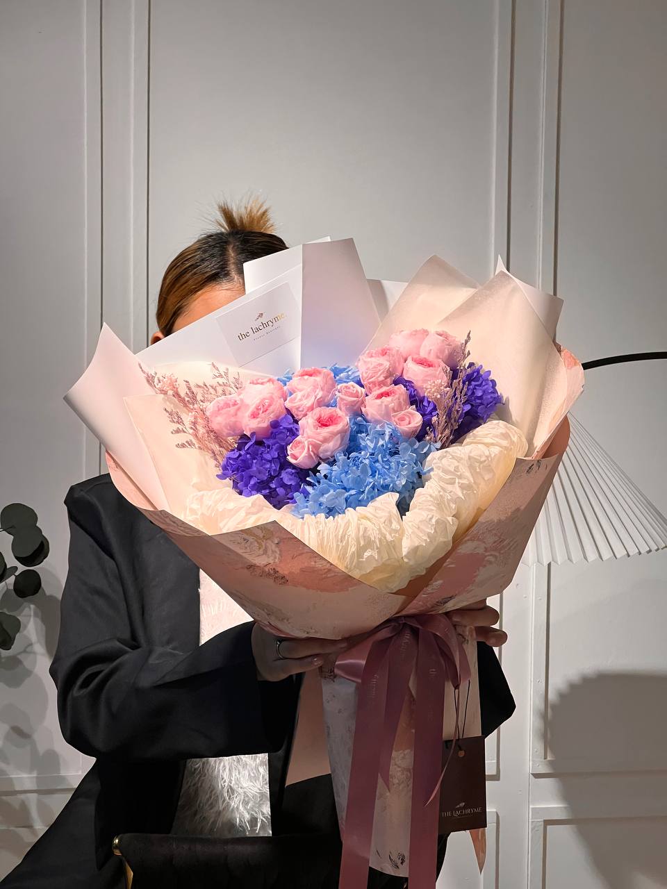 Snow Peony Blooms | Preserved Peony and Roses | Luxurious