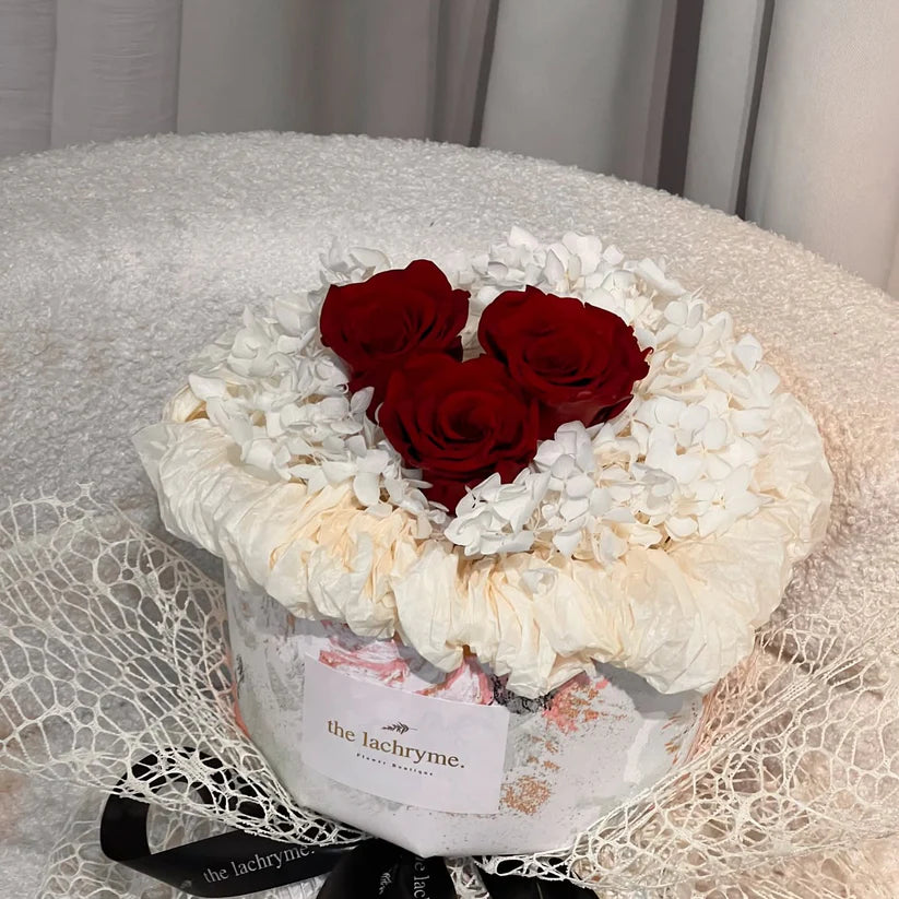 Gyros in Red | Preserved Roses | Round Blooms in Petite