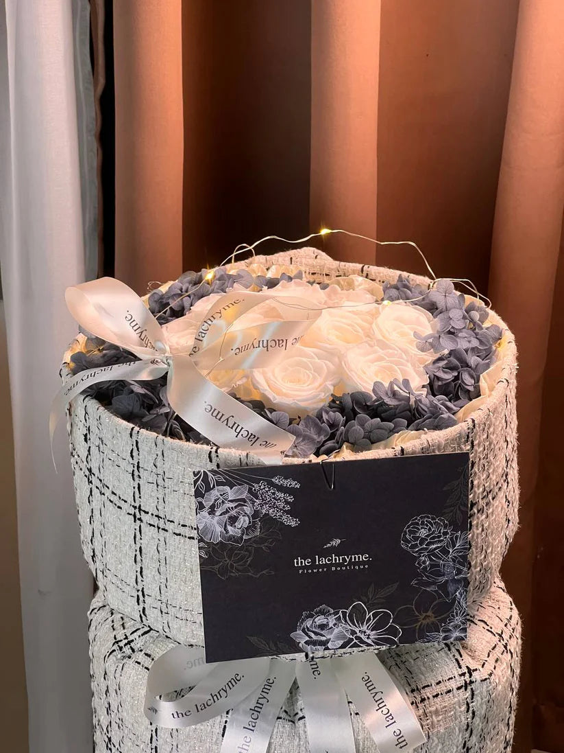 Million Roses in White | 12 Premium Roses | Round Blooms in Deluxe