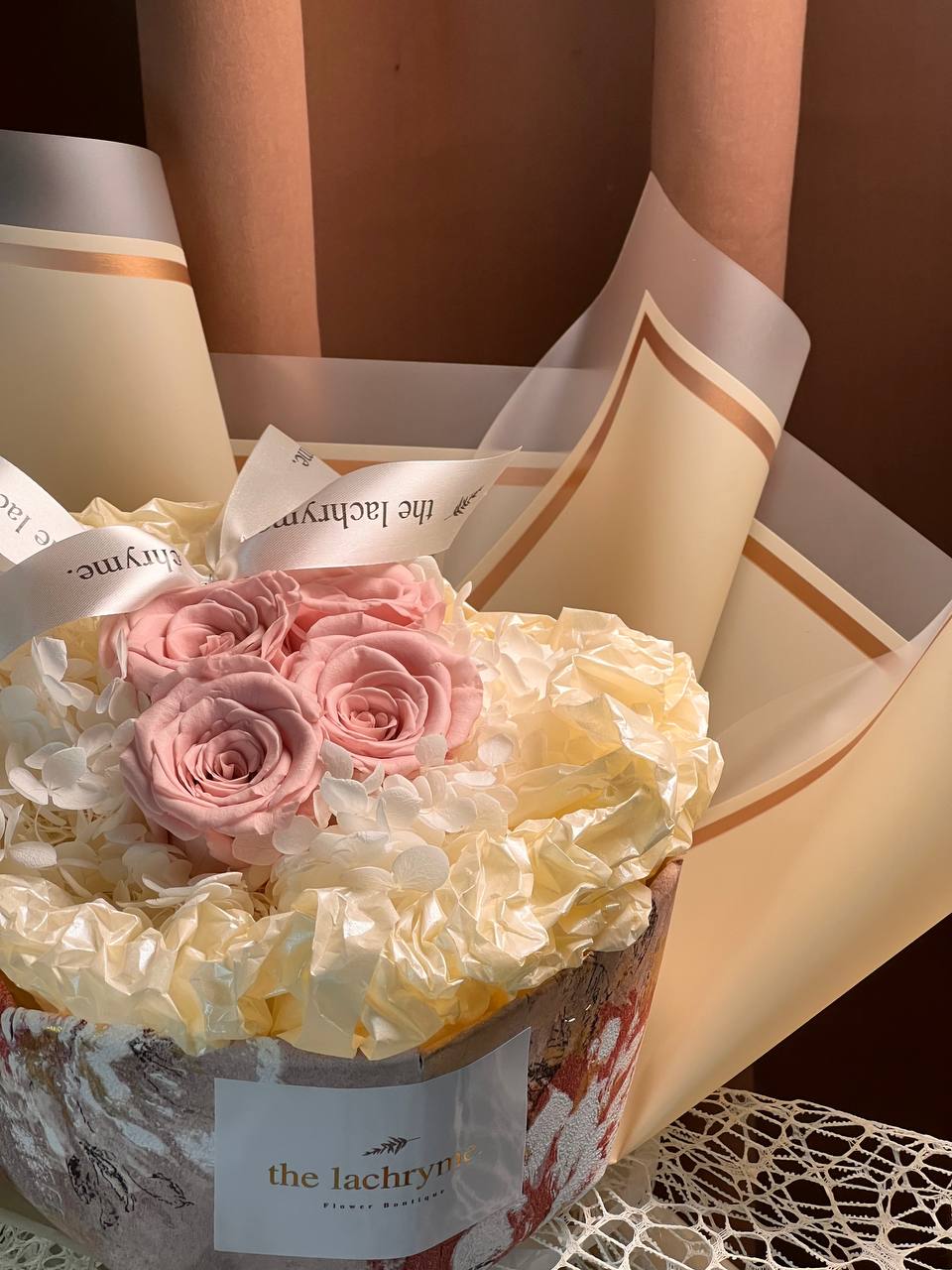 Canes in Pink | Preserved Roses | Round Blooms in Grand