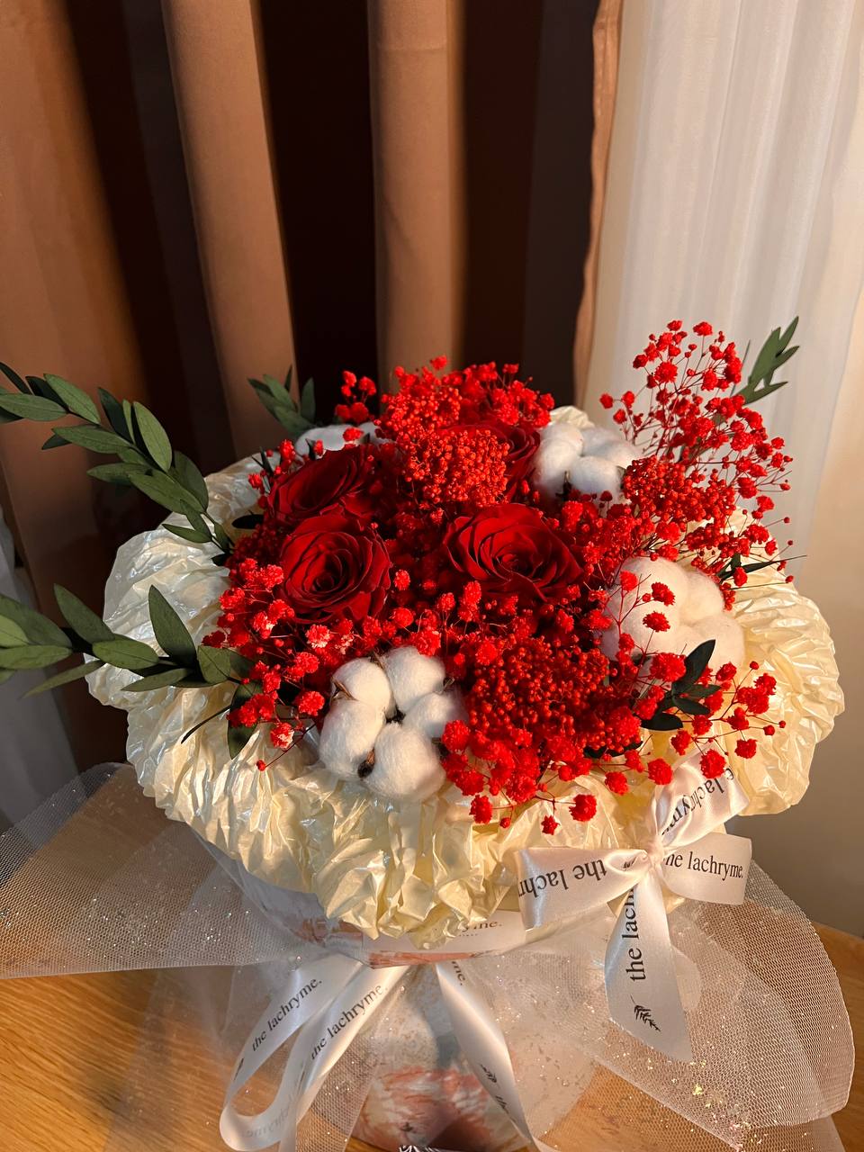 Celine in Red | Preserved Blooms | Round Blooms in Deluxe